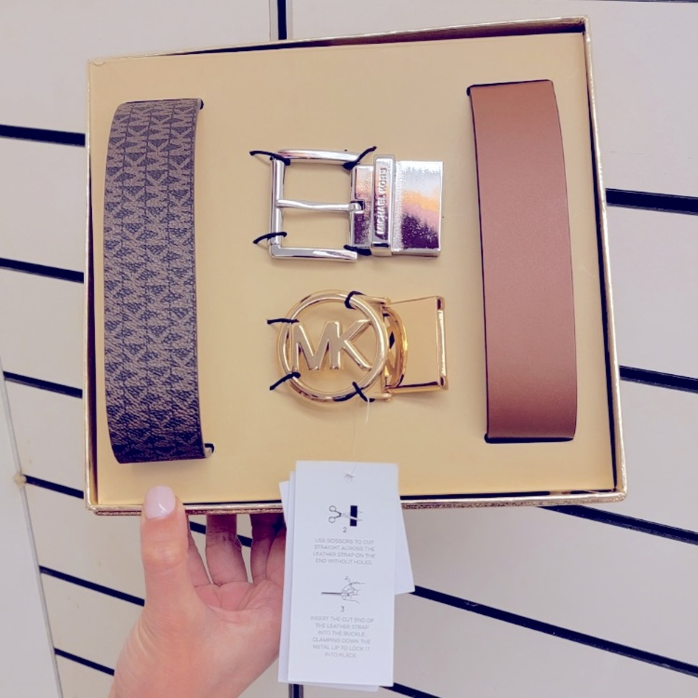NEW authentic MK belt and buckle set